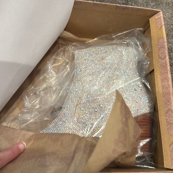NEW BAND OF THE FREE Rita Crystal Western Booties Natural size 9 - Picture 4 of 6